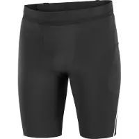 Salomon - Trail running kläder - Sense Stow Shorts Tights 9" M Deep Black för Unisex - Storlek L - Marinblå