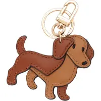 Seidenfelt Manufaktur Tillbehör till väskor 'My Dachshund' brun / mocka