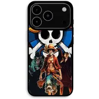 MANIACASE Fodral För iPhone 17 Pro One piece luffy team manga anime svart