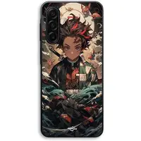 CAPACHEAP Fodral För Samsung Galaxy A17 Demon slayer Tanjiro anime manga Maniacase svart
