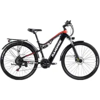 RANDRIDE YG90 29 tums elcykel man fullfjädrad mountainbike SHIMANO hydraulisk broms 1000w elcykel för vuxen 29 svart