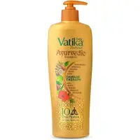 Dabur Vatika Ayurvediskt Schampo 340ml | Med 10 Naturliga Örter | Stärker, Ger Näring & Skyddar Håret | Skonsam Vård För Alla Hårtyper beige