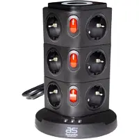 As Schwabe Förlängningssladd 18222; 3 USB; 5W; IP20
