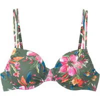 LASCANA Bikiniöverdel oliv / orange / rosa