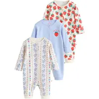 Next Pyjamas kräm / duvblå / grön / röd