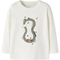 Name it T-shirt 'NMMVUX' grå / blodröd / svart / vit