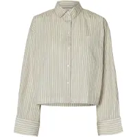Selected Blus 'SLFASTHA' mörkbeige / vit