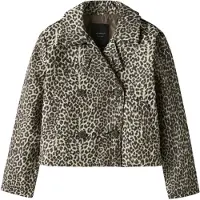 Name it Kappa - NkfMadelin - Kort - Birch m. Leopard - - 11 år (146) - Övergångsjacka