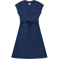 Lee Belted Kortärmad Midi-klänning