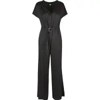 Urban Classics Satin Wide Kortärmad Jumpsuit