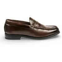 Infinity Leather Herr Bruna PU-läder Formella Penny Loafers Casual Skor