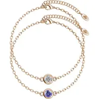 MYC Paris Birth Stone Armband - Rose Gold, Crystal och Lila