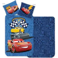 Licens Blixten McQueen påslakanset - 100% bomull - Barnpåslakan 140x200 cm - Cars påslakan