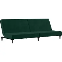 vidaXL Soffgädd med 2 platser mörkgrön sammet 375734