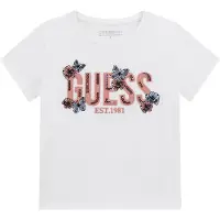 GUESS T-shirts med korta ärmar ORGANIC COTTON STRETCH flickor - Vit - 12 ans