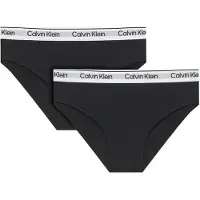 Calvin Klein 2 Pack Girls Bikini Briefs Icon Cotton Stretch
