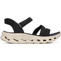SKECHERS för kvinnor. 141269 Slip-ins Go Walk Glide Step 2.0 Ella svarta sandaler (39), Karta, 1 till 3 cm, Kardborreband, Casual