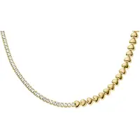Fossil Halsband 'Sutton' guld / transparent