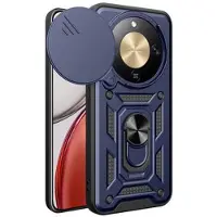 Mtp Products Honor X70/X9d/Magic8 Lite Hybrid Skal med Roterande Ring med Kameraskydd - Blå