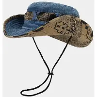 Binchi Keji Travel Big Head Hunting Tjock Jeans Bucket Hat för Män Kvinnor Fiskarhatt Utomhus Resor Fiske Cowboyhattar Camping Solhatt Panama 56-60cm in