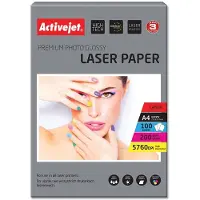 ActiveJet AP4-200G100L (A4 100 kopior) glansigt papper, Gloss, 200 g/m², Laser, A4, 21x29,7 cm, Vit