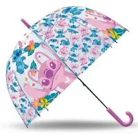 Kids Euroswan Genomskinligt hopfällbart paraply 46 cm Stitch ST00085 barn Euroswan