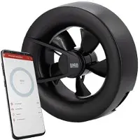 DUKA Ventilation Duka ventilator S8 Wi-Fi Black - rund Ø193 mm i svart