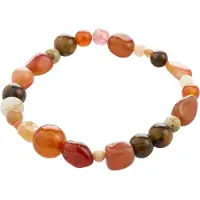 Pilgrim Armband 'Iris' beige / brun / orange / rosa