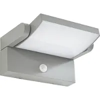 LINDBY Utomhus vägglampa med rörelsesensor Sherin , Aluminium / grå / zink, Aluminium / grå / zink, Modern