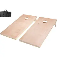 Vevor Cornhole-set, 4x2 fot Cornhole-spelbrädor, bärbart kastaspel i massivt trä, inomhus- och utomhus-cornhole-lek för vuxna, kastaspel inklusive bärväska, för trädgård, bakgård, strand, camping