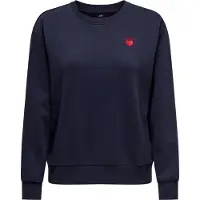 JDY Sweatshirt 'JDYParis' marinblå / röd