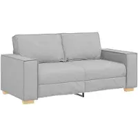 vidaXL 2-sitssoffa molngrå 180x78x84 cm tyg