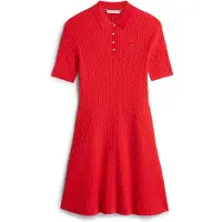 Tommy Hilfiger Cable Knit Slim Mini Polo Dress