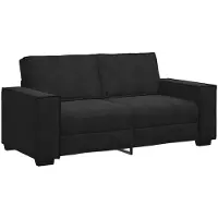 vidaXL Soffa 2-sits svart 140 cm sammet