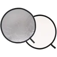 Lastolite - Hopfällbar reflektor - silver/vit - Ø50 cm