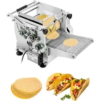 Vevor elektrisk tortillamaskin, 5,5 tums diameter automatisk majstortillamaskin med non-stick beläggning, elektrisk chapattimaskin lämplig för produkter sopes gorditas roti pita tortilla pizza