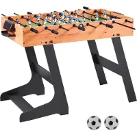 Vevor Hopfällbart fotbollsbord, 106 cm standardstorlek, inomhusfotbollsbord i full storlek för hemmet, familjen och spelrummet, hållbart fotbollsset, inkluderar 2 bollar