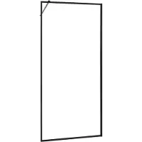 Vevor Duschpanel i glas, 864 x 1870 mm helramad fast duschvägg, 8 mm tjock dörr i härdat klarglas med bottentätning och beslag, lätt att rengöra, för badrum, mattsvart