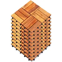 Progarden trallplattor av akacia – vattenavvisande 30x30 cm (9 st)