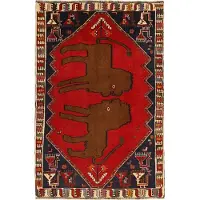 Rezas Old Figural Kashghai orientalisk matta 129 x 197 cm