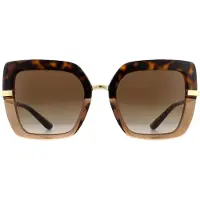 Dolce&Gabbana Solglasögon DG4373 325613 Top Havana på Transparent Brown Brown Gradient