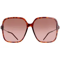 Gucci Square Dam Dark Havana Brown Gradient GG1267S