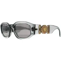 Versace Rectangle Unisex Transparent Grey Light Grey Silver Mirror VE4361 Solglasögon