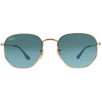 Ray-Ban Square Unisex Guld Blå Grå Gradient Solglasögon