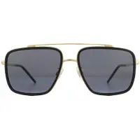 Dolce&Gabbana Solglasögon DG2220 02/81 Guld och svart Brun Gradient Polariserad