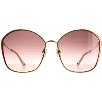 Chloé Square Dam Dark Brown Gold Brown Gradient CH0015S