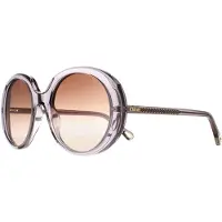Chloé Oval Dam Transparent Grå Brun Gradient CH0007S