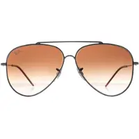 Ray-Ban Aviator Unisex Gunmetal Brun Gradient RB0101S Aviator Reverse
