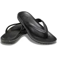 Crocs Herr Crocbrand Flip Flop i Svart Grå