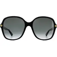 Gucci Square Womens Svarta Grå Gradient Solglasögon